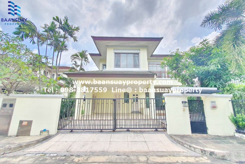 ให้เช่า บ้านเดี่ยว 2 ชั้น พร้อมเฟอร์ ถนนอ่อนนุช ตัดลาดกระบัง ใกล้โรบินสัน ลาดกระบัง 