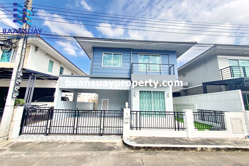 SOLD OUT ขาย บ้านแฝด 2 ชั้น ปรับปรุงใหม่ ม.เดอะวิลล่า The Villa ซอยท่าอิฐ ใกล้รถไฟฟ้าสายสีม่วง สถานีบางรักน้อย-ท่าอิฐ